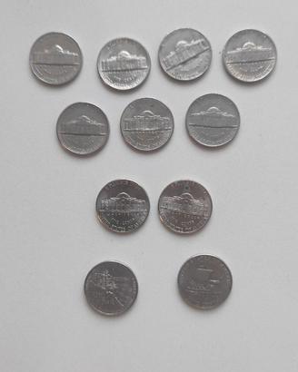 Monete 5 centesimi USA "Nickel"