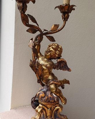 Candeliere antico dorato