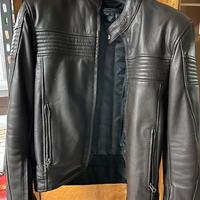 Giubbotto in pelle marrone due strati