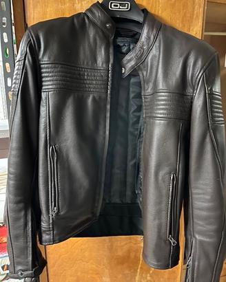 Giubbotto in pelle marrone due strati Taglia M