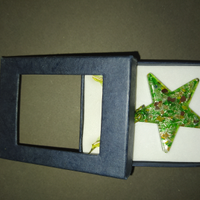 Collana verde con ciondolo stella vetro di Murano