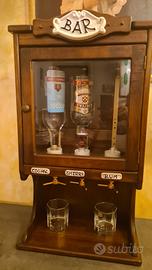 vetrinetta bar dosaliquori vintage