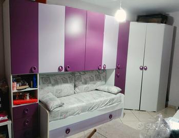 Cameretta bambina con cabina armadio