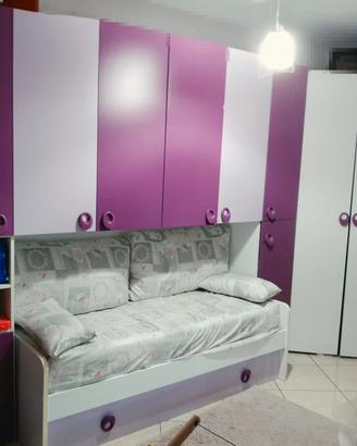 Cameretta bambina con cabina armadio
