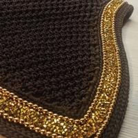 cuffia cavallo con glitter e perle