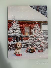 Quadretto Natalizio con luci led