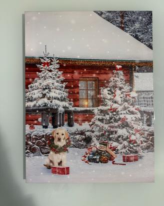 Quadretto Natalizio con luci led