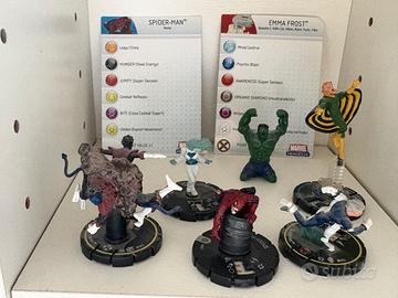 Heroclix Marvel, Frost, Spiderman. Hulk in omaggio