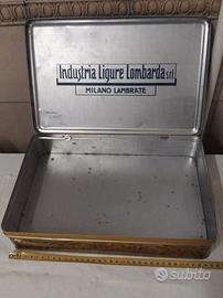 VECCHIA SCATOLA DI LATTA PUBBLICITARIA ANNI 50