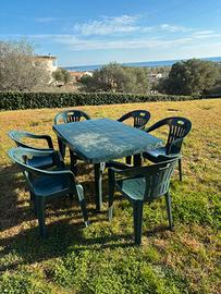 Tavolo da esterno con sedie