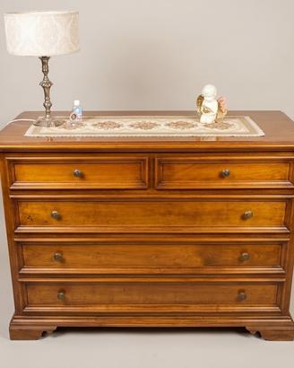 Comò classico in legno masselli a 4 cassetti