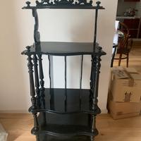 Etagere in legno ebanizzato, XIX sec