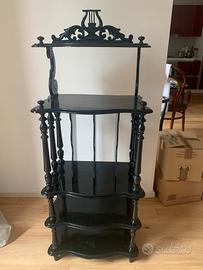 Etagere in legno ebanizzato, XIX sec
