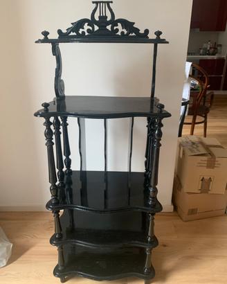 Etagere in legno ebanizzato, XIX sec
