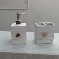 DISPENSER SAPONE E DOPPIO PORTA SPAZZOLINI