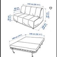 Divano e poltrona letto IKEA