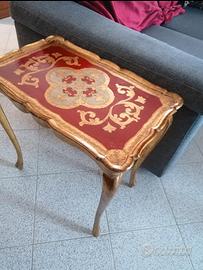 Tavolino da caffè in legno fiorentino