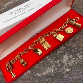 Bracciale charms gold Elizabeth Arden Vintage Nos