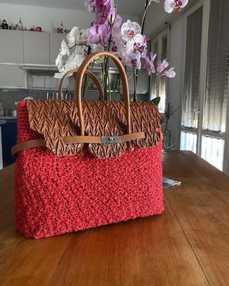Borsa Crochet Tote  Bag Handmade