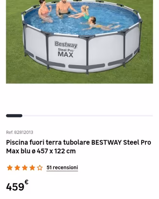 Piscina fuori terra rotonda 457*122cm