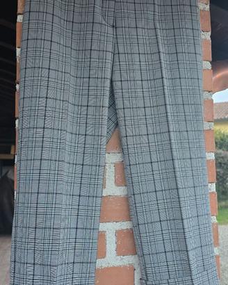 Pantaloni a quadri grigi Superior