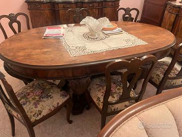 Sala da pranzo completa stile classico