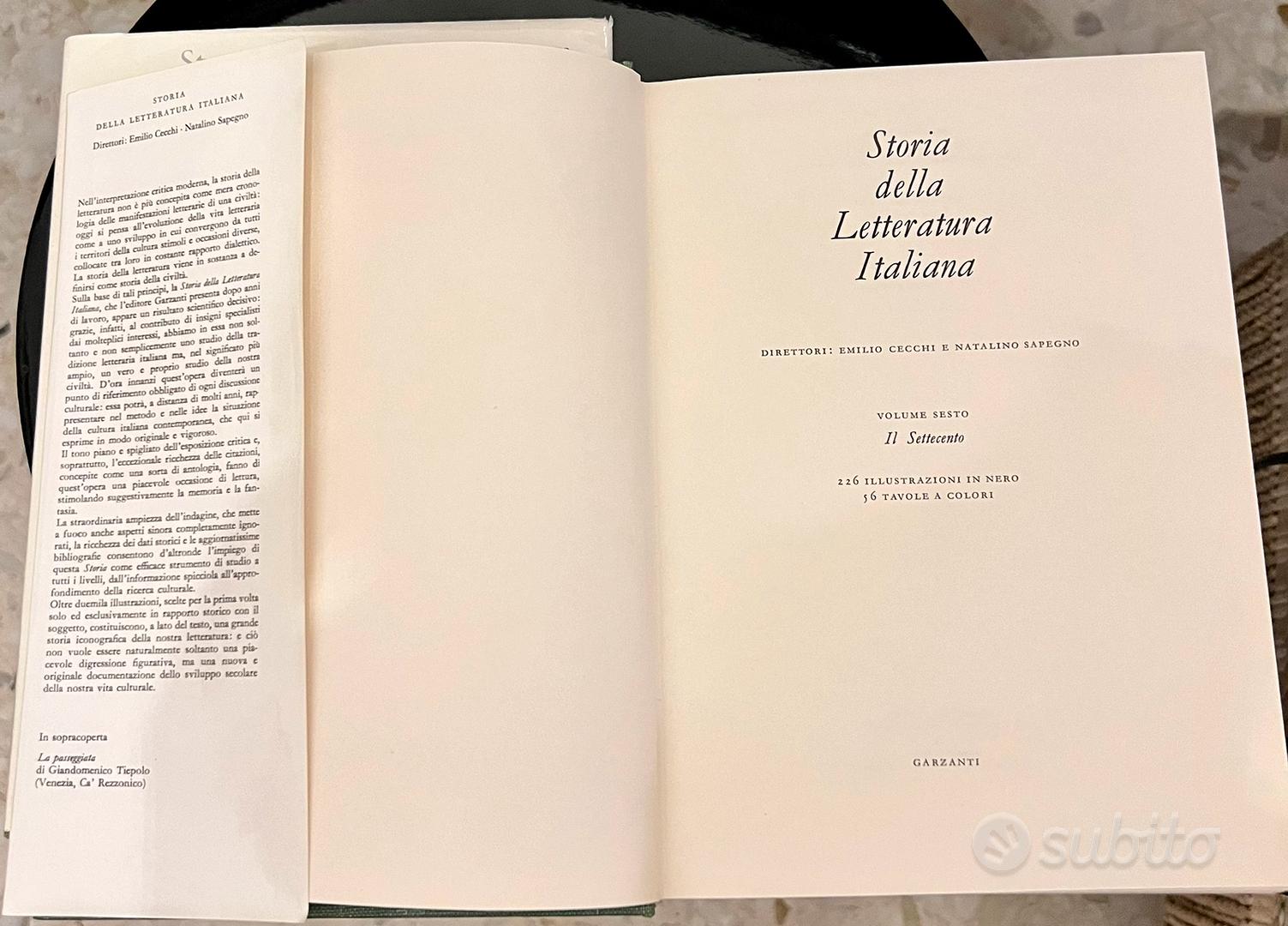 Storia della Letteratura Italiana 9 volumi - Libri e Riviste In vendita a  Lecce