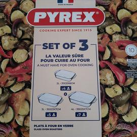 set 3 teglie Pyrex 