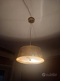 Lampadario foglia oro