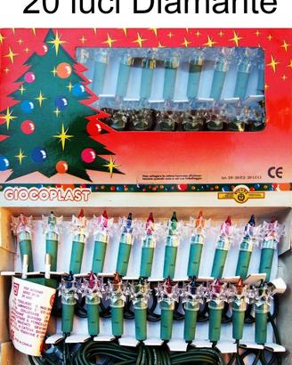 Luci Natale 20 Diamanti Gioco Plast Piselli incand