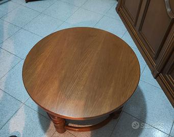 tavolino rotondo in legno 