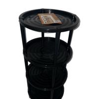 Mobiletto mobile 4 ripiani nero per cucina bagno