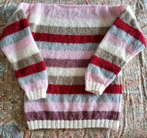 maglione donna in mohair fatto ai ferri