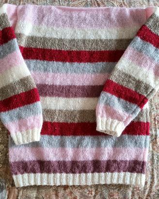 maglione donna in mohair fatto ai ferri