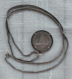 Collana Vintage 500 Lire Argento Caravelle 33 gr.