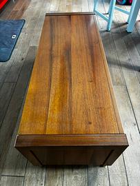 Baule/cassapanca in legno fiammato