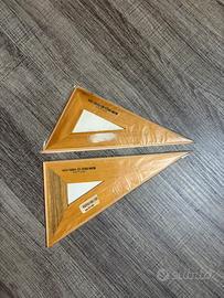 Squadrette legno vintage  non graduate V. Martini