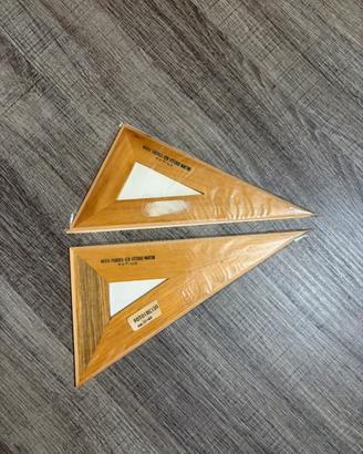 Squadrette legno vintage  non graduate V. Martini