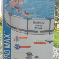 piscina steel max pro 3,55mt dia. 76 cm altezza