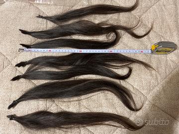 Capelli castano medio 40 + cm vergini