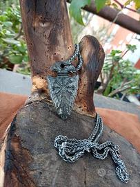 Ciondolo amuleto vichingo norrena metallo