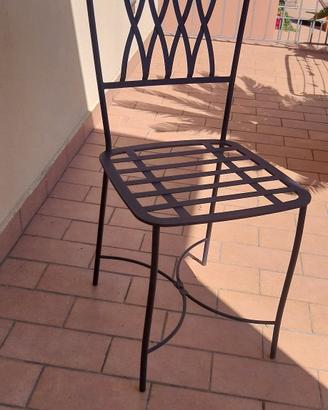 Sedia da giardino in ferro battuto 
