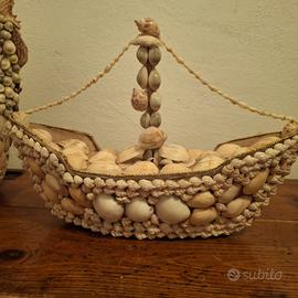 Vascello in conchiglie vintage anni '60