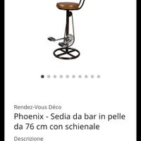 sgabello da bar con pedali