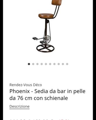 sgabello da bar con pedali