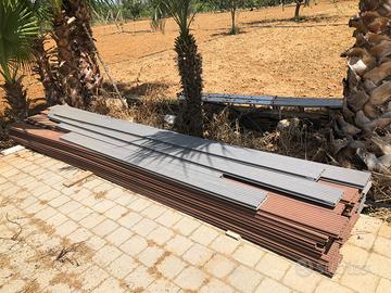 38 Kit doghe da esterno in wpc con basi nere