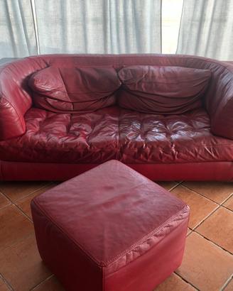 DIVANO + SCANNO in PELLE