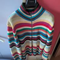 giacchetta a righe multicolore vintage AHAUS XL 