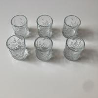 6 bicchierini liquore cicchetti vintage 80 90 anni