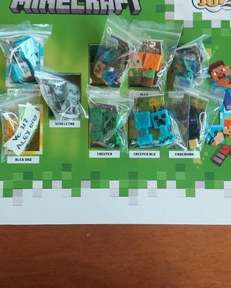 Espositore con Collezione di 9 personaggi Minecraf